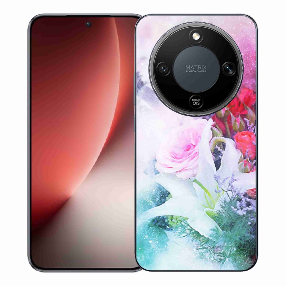 Gélový kryt mmCase na Honor Magic 8 Lite 5G - kvety 4