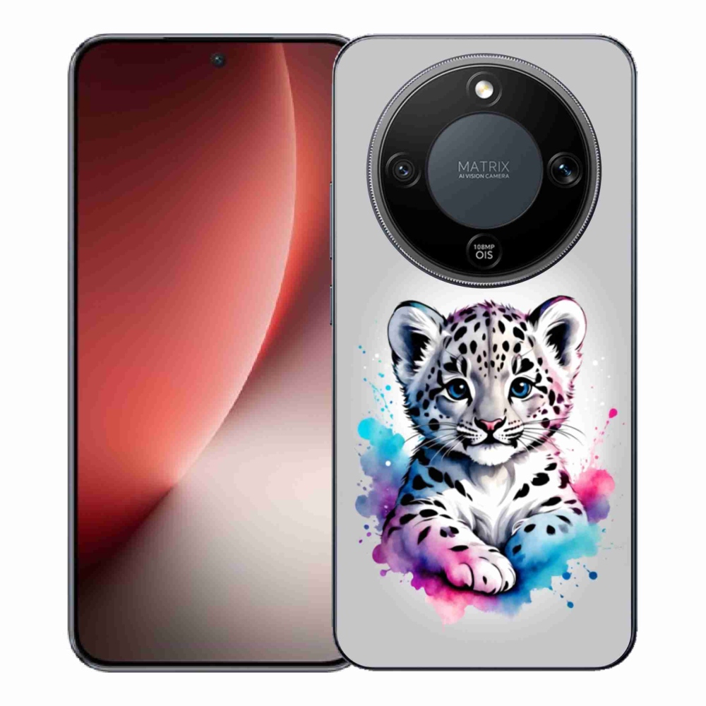 Gélový kryt mmCase na Honor Magic 8 Lite 5G - leopardej mláďa