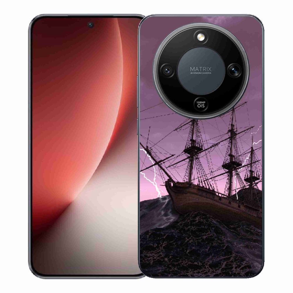 Gélový kryt mmCase na Honor Magic 8 Lite 5G - loď v búrke