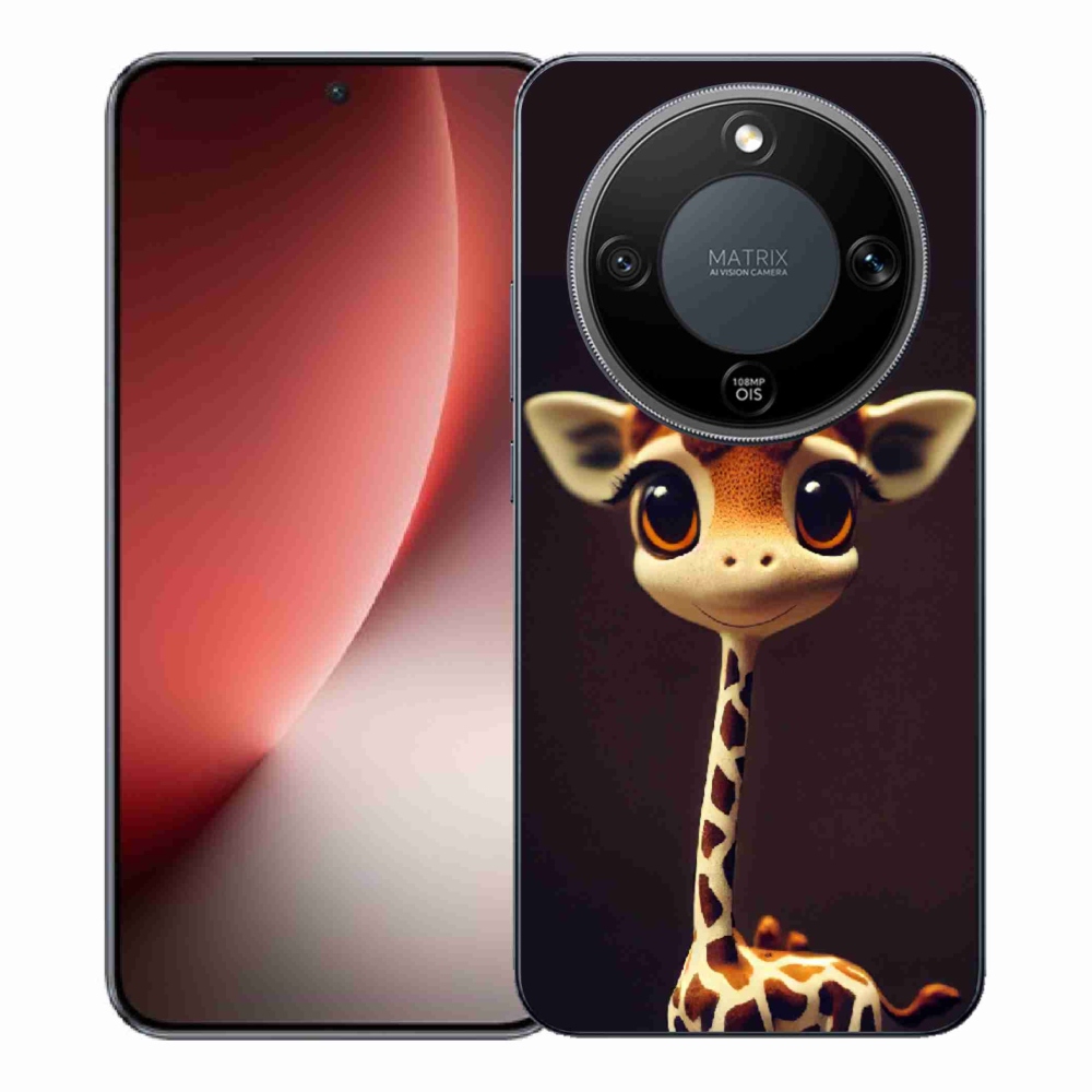 Gélový kryt mmCase na Honor Magic 8 Lite 5G - malá žirafa