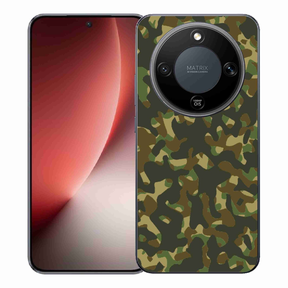 Gélový kryt mmCase na Honor Magic 8 Lite 5G - maskáčový vzor 1