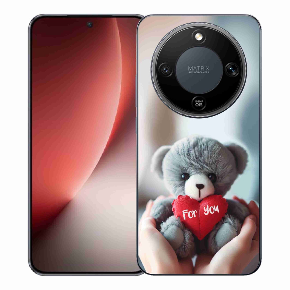 Gélový kryt mmCase na Honor Magic 8 Lite 5G - medvedík pre zamilovaných