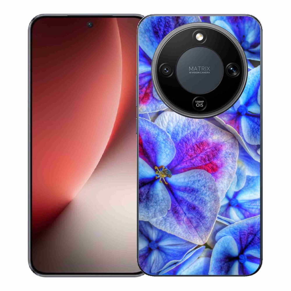 Gélový kryt mmCase na Honor Magic 8 Lite 5G - modré kvety 1