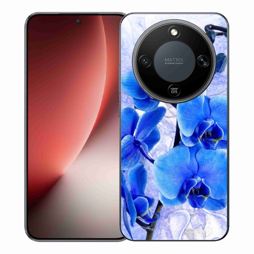 Gélový kryt mmCase na Honor Magic 8 Lite 5G - modré kvety