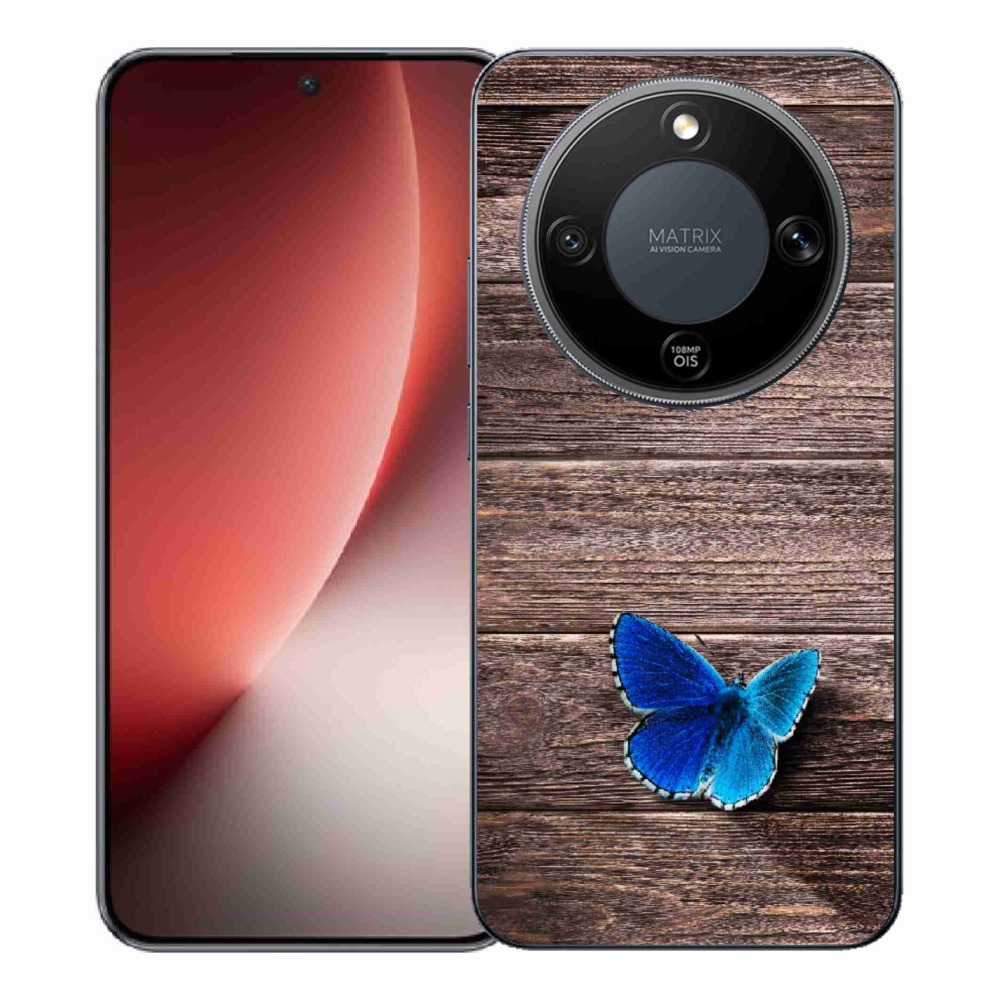 Gélový kryt mmCase na Honor Magic 8 Lite 5G - modrý motýľ 1