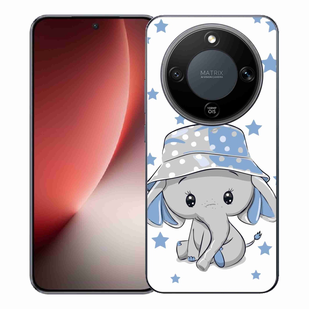 Gélový kryt mmCase na Honor Magic 8 Lite 5G - modrý slon