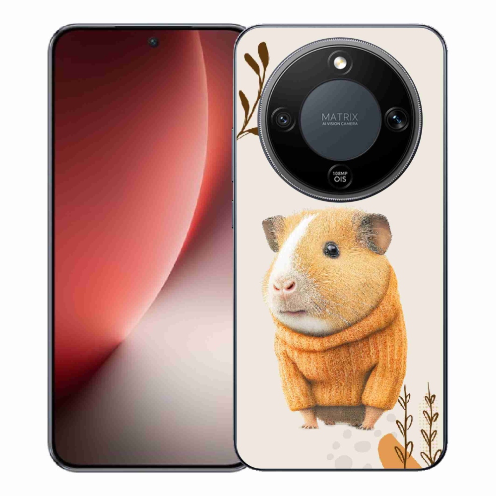 Gélový kryt mmCase na Honor Magic 8 Lite 5G - morča vo svetri