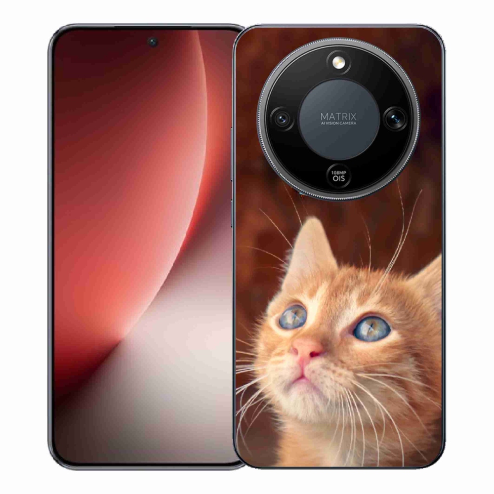 Gélový kryt mmCase na Honor Magic 8 Lite 5G - motýľ a mačiatko