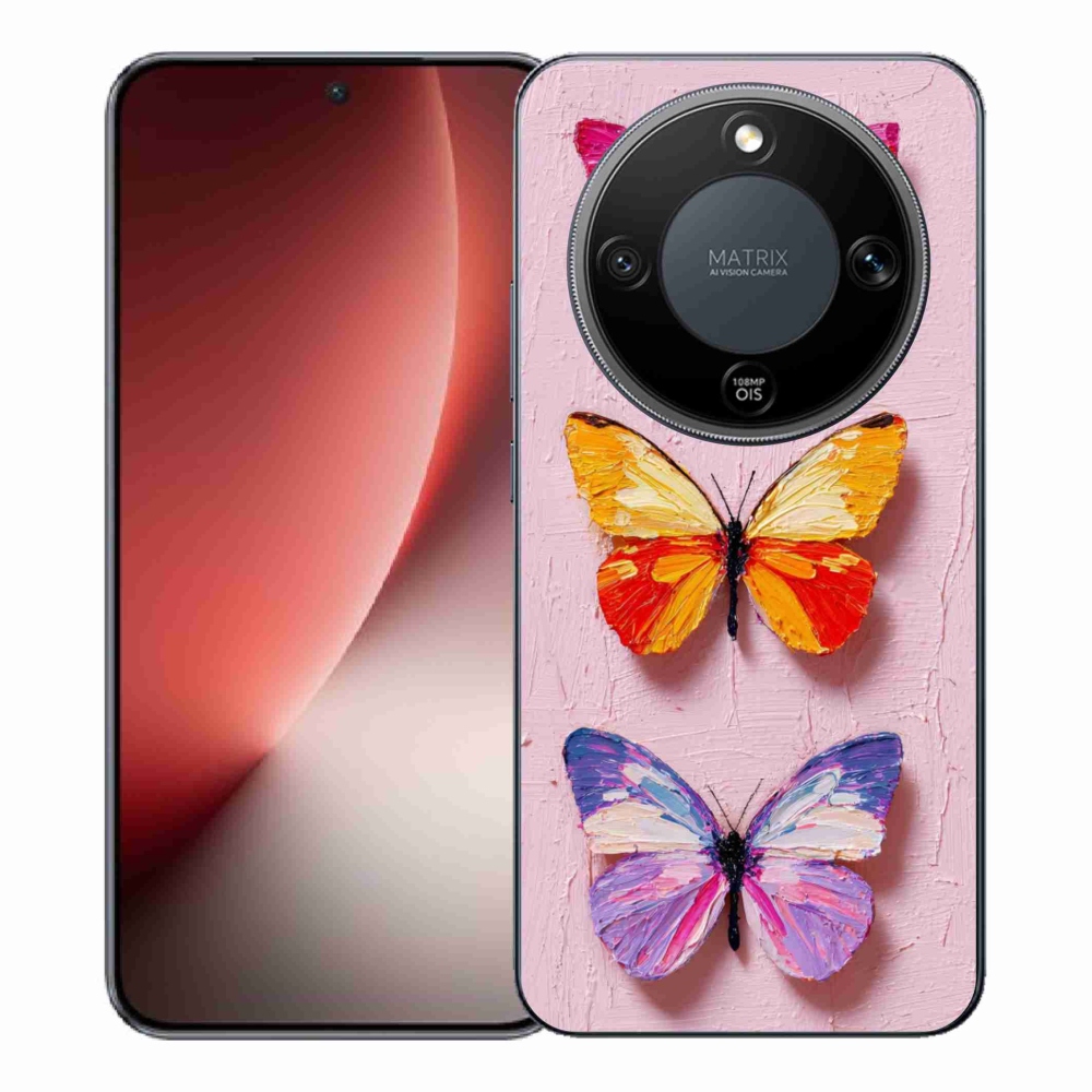 Gélový kryt mmCase na Honor Magic 8 Lite 5G - motýlia trojica