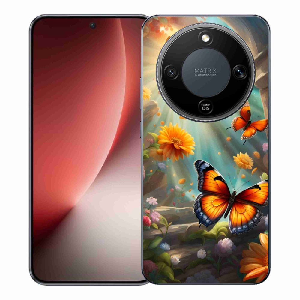 Gélový kryt mmCase na Honor Magic 8 Lite 5G - motýlia záhrada 2