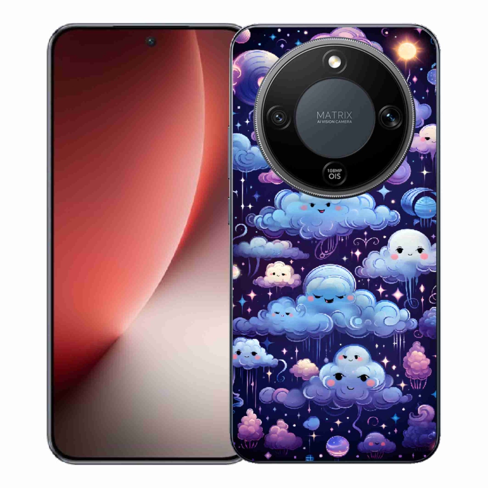 Gélový kryt mmCase na Honor Magic 8 Lite 5G - mráčiky