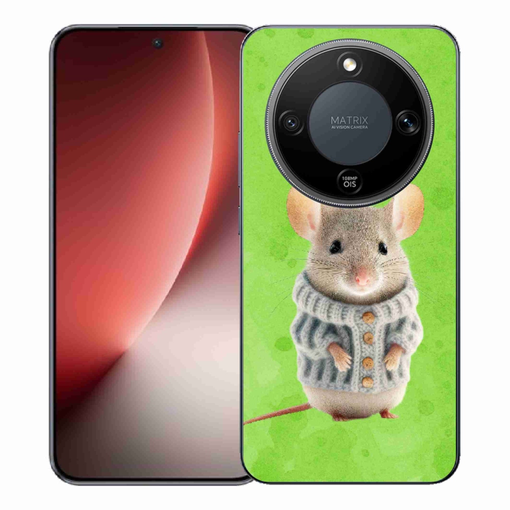 Gélový kryt mmCase na Honor Magic 8 Lite 5G - myška vo svetri