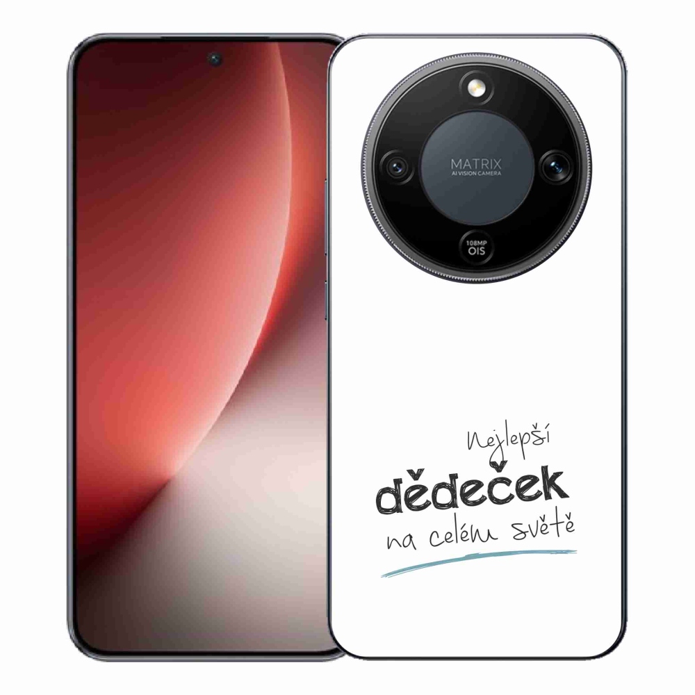 Gélový kryt mmCase na Honor Magic 8 Lite 5G - najlepší starý otec 3 biele pozadie