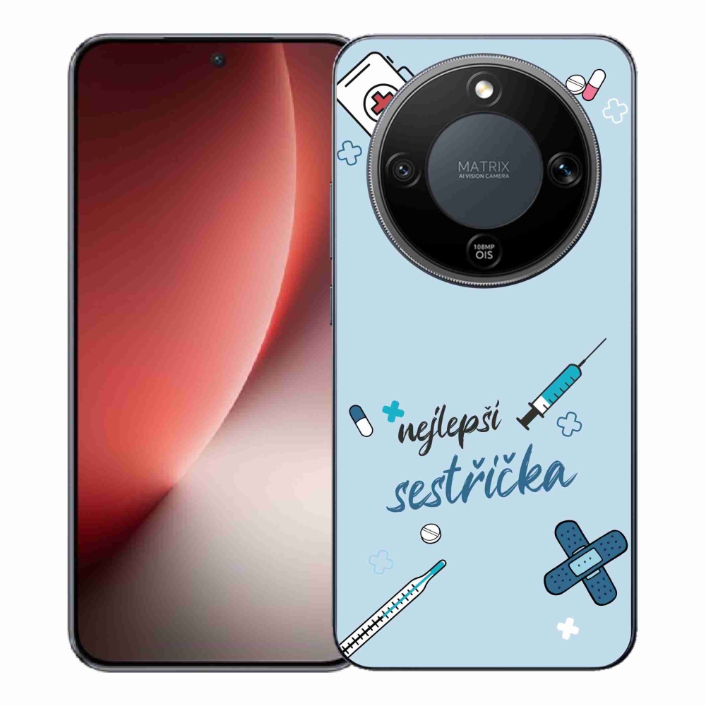 Gélový kryt mmCase na Honor Magic 8 Lite 5G - najlepšia sestrička modré pozadie