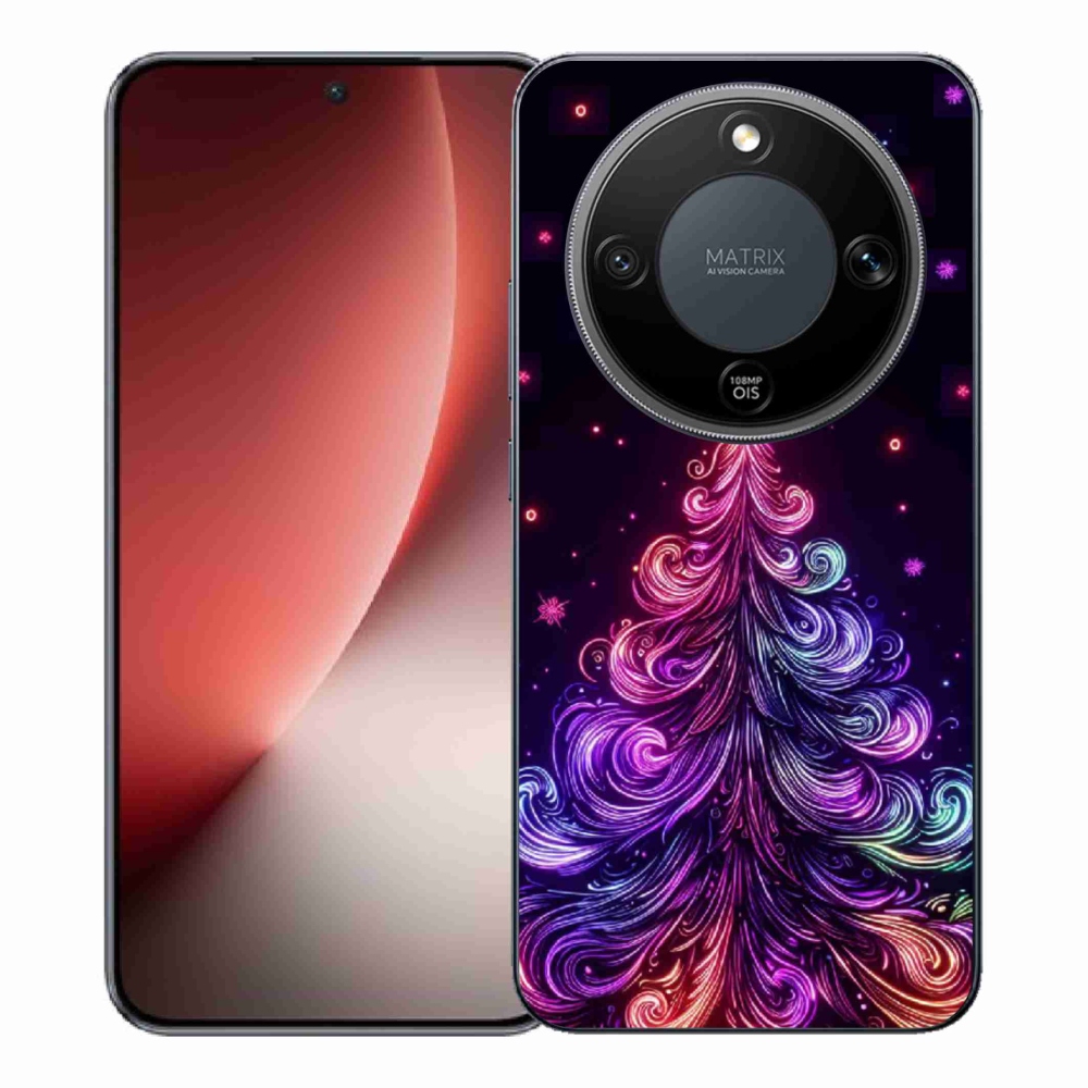 Gélový kryt mmCase na Honor Magic 8 Lite 5G - neónový vianočný stromček 1