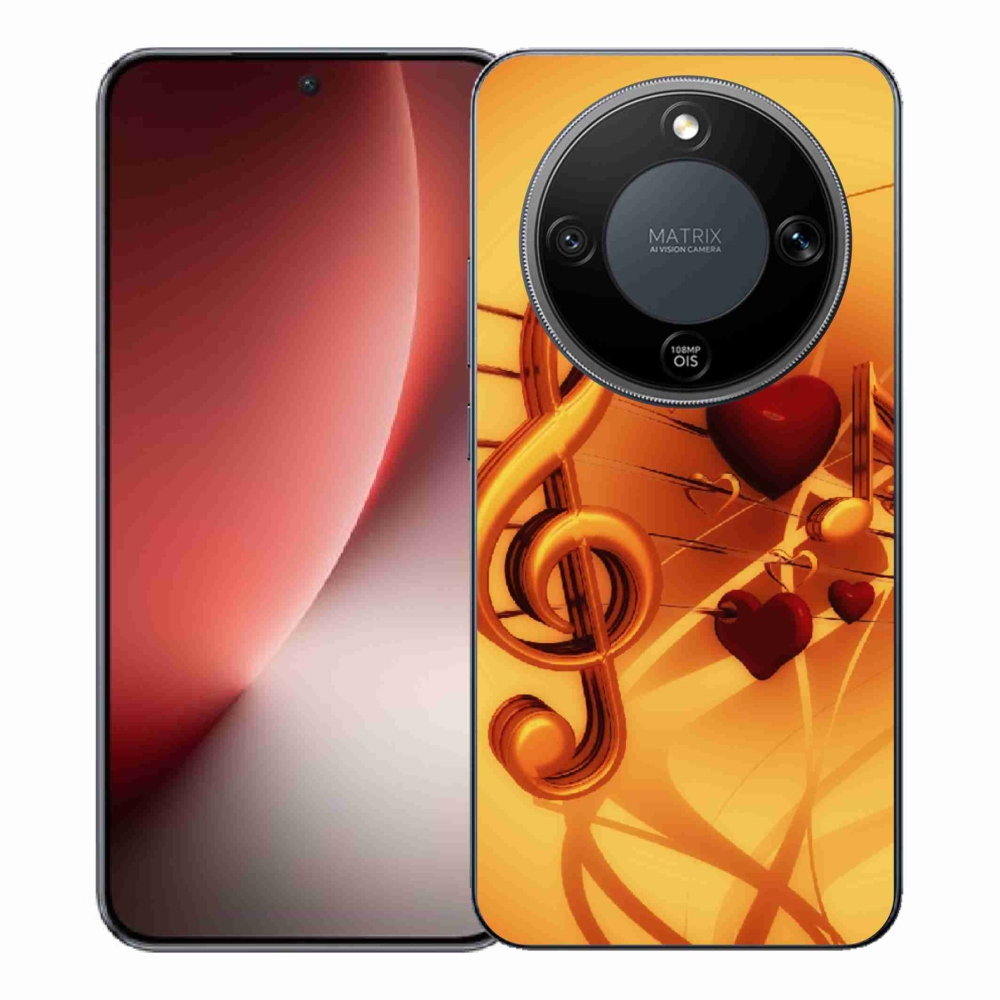 Gélový kryt mmCase na Honor Magic 8 Lite 5G - noty