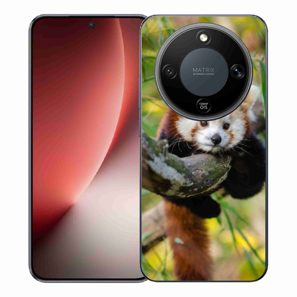 Gélový kryt mmCase na Honor Magic 8 Lite 5G - panda červená