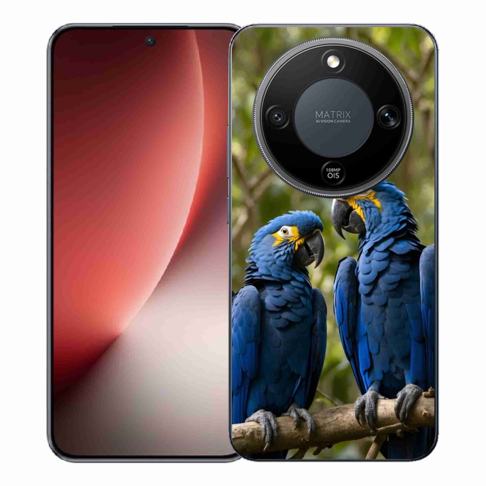 Gélový kryt mmCase na Honor Magic 8 Lite 5G - papagájové duo
