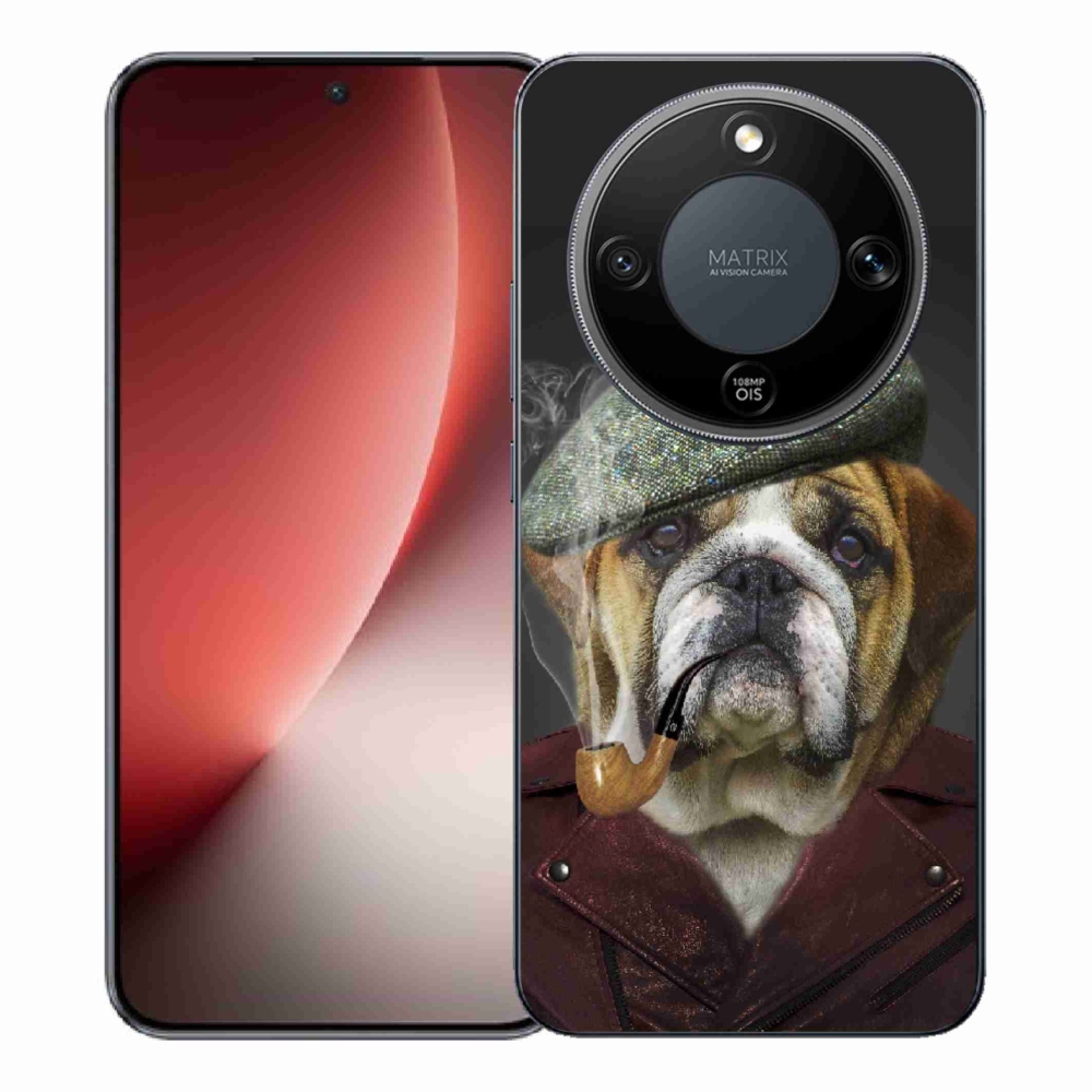 Gélový kryt mmCase na Honor Magic 8 Lite 5G - pes s fajkou