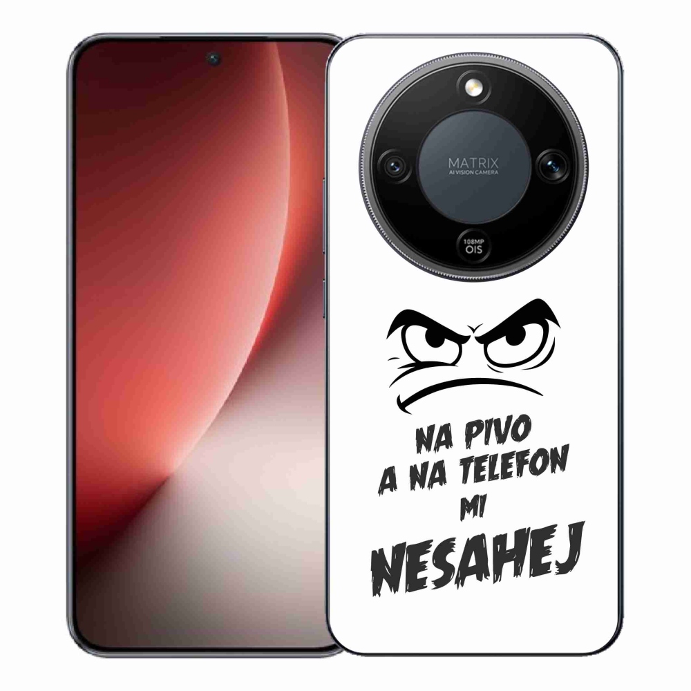 Gélový kryt mmCase na Honor Magic 8 Lite 5G - pivný motív 2 biele pozadie