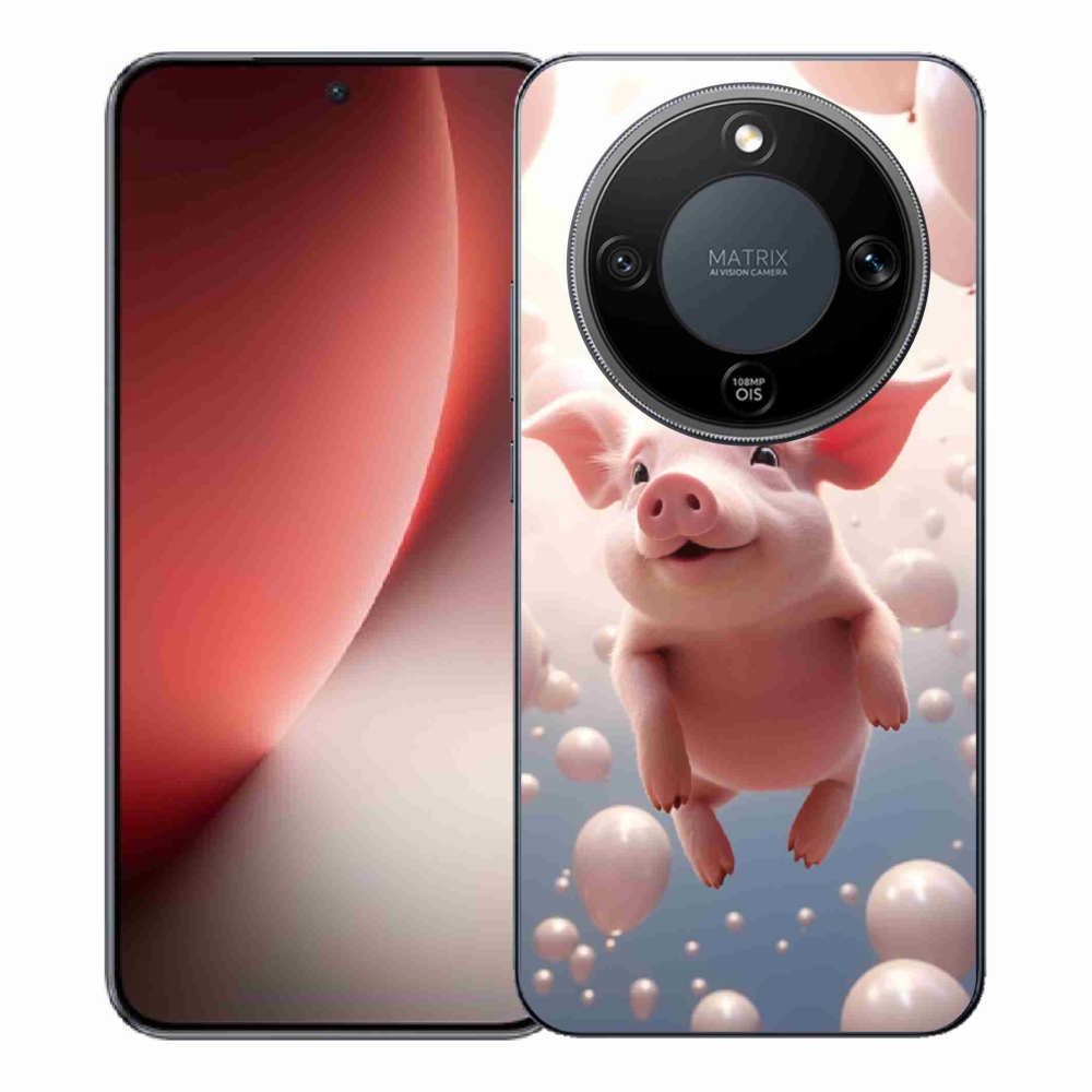 Gélový kryt mmCase na Honor Magic 8 Lite 5G - prasiatko s balónikmi