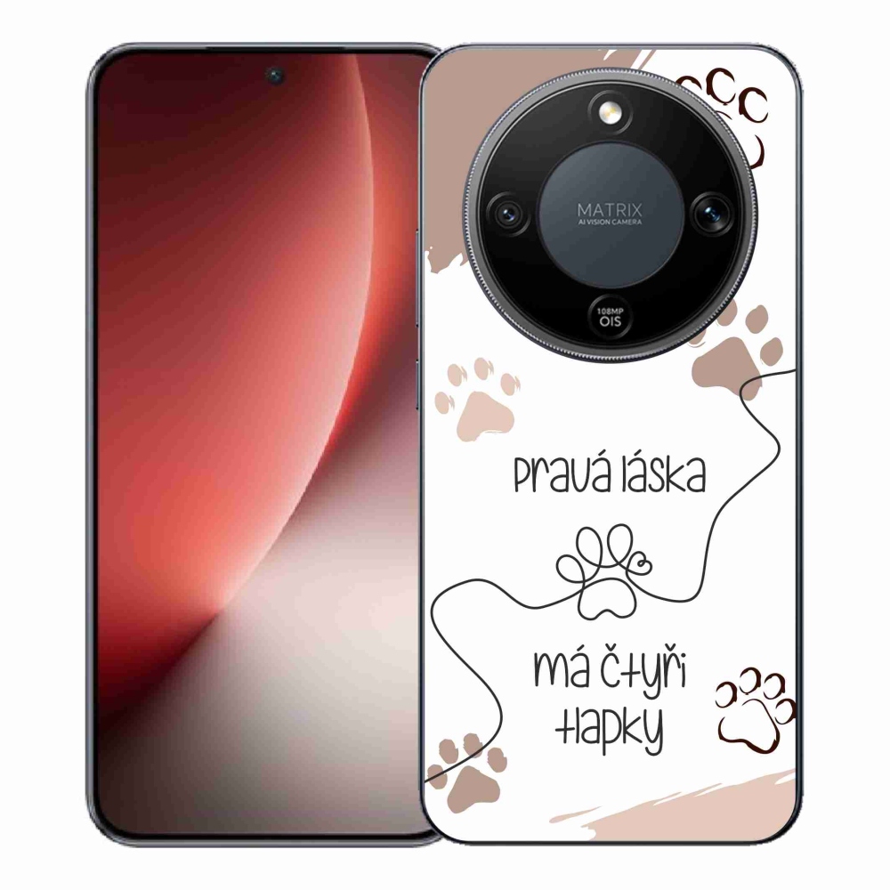 Gélový kryt mmCase na Honor Magic 8 Lite 5G - psí motív 1 biele pozadie