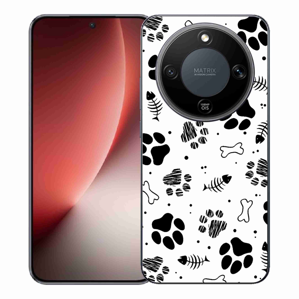 Gélový kryt mmCase na Honor Magic 8 Lite 5G - psie labky 1