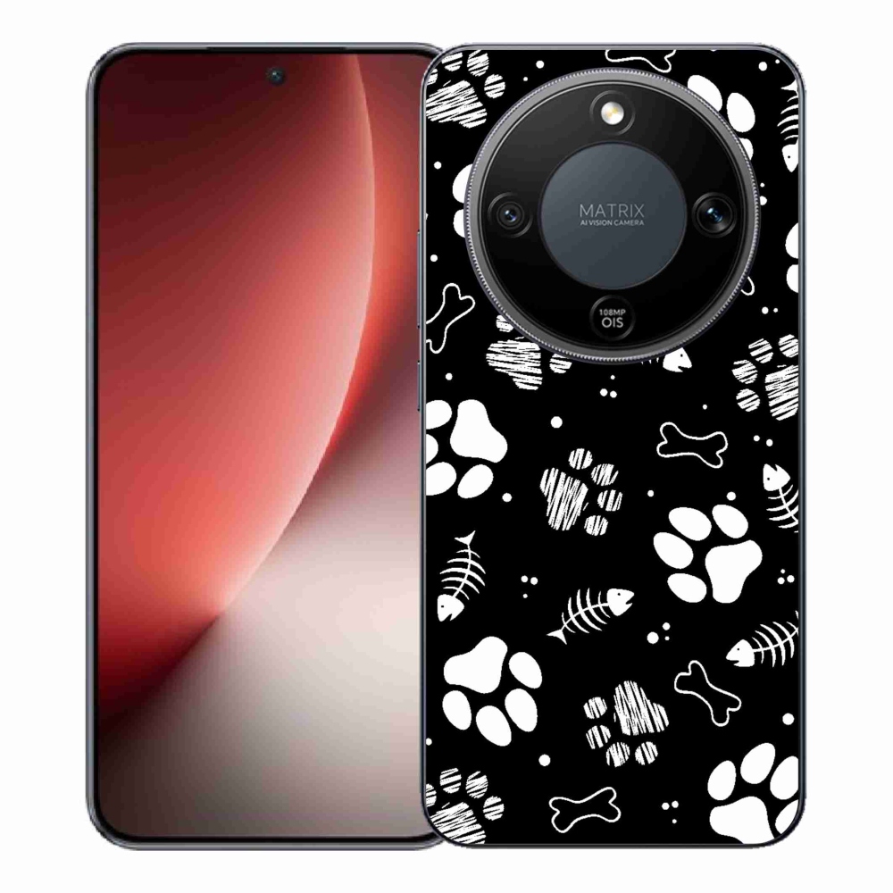 Gélový kryt mmCase na Honor Magic 8 Lite 5G - psie labky