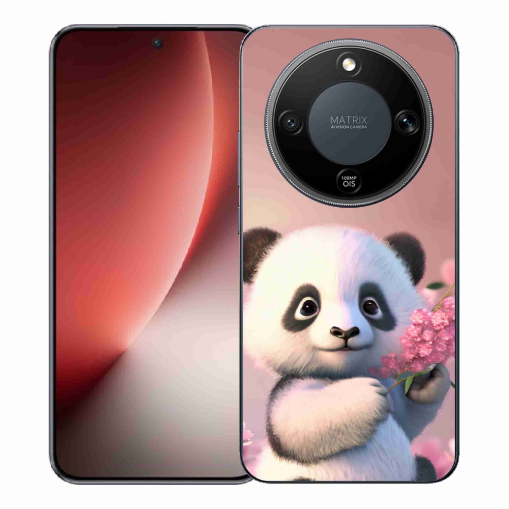 Gélový kryt mmCase na Honor Magic 8 Lite 5G - roztomilá panda