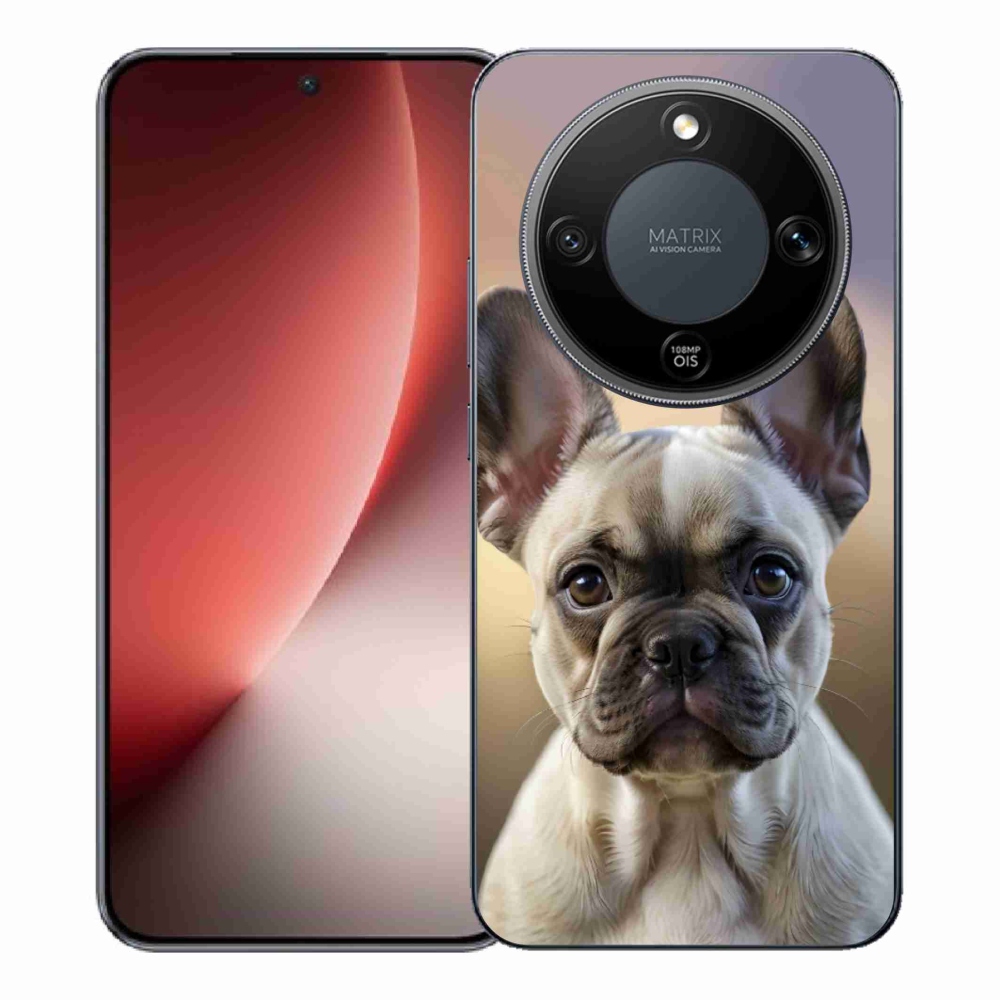 Gélový kryt mmCase na Honor Magic 8 Lite 5G - roztomilý francúzsky buldoček
