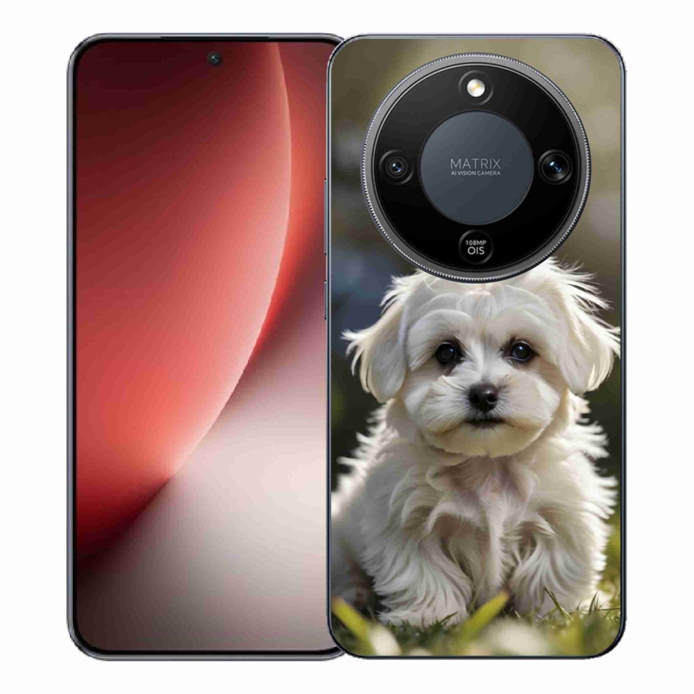 Gélový kryt mmCase na Honor Magic 8 Lite 5G - roztomilý maltézsky psík