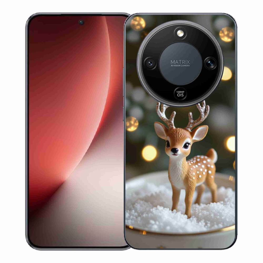 Gélový kryt mmCase na Honor Magic 8 Lite 5G - roztomilý vianočný jeleň