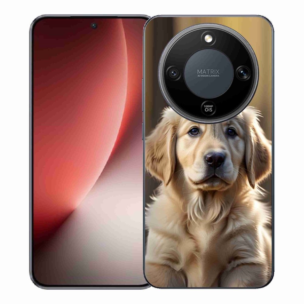 Gélový kryt mmCase na Honor Magic 8 Lite 5G - roztomilý zlatý retriever