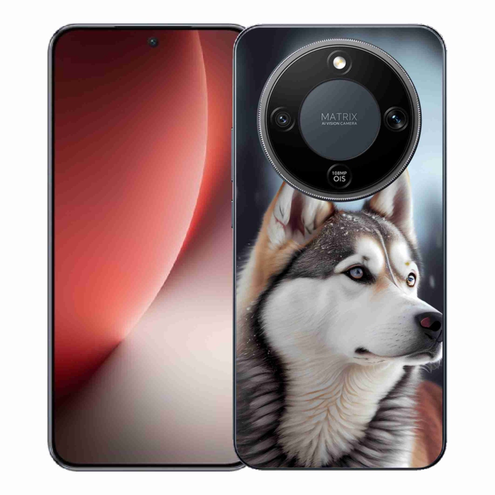 Gélový kryt mmCase na Honor Magic 8 Lite 5G - sibírsky husky