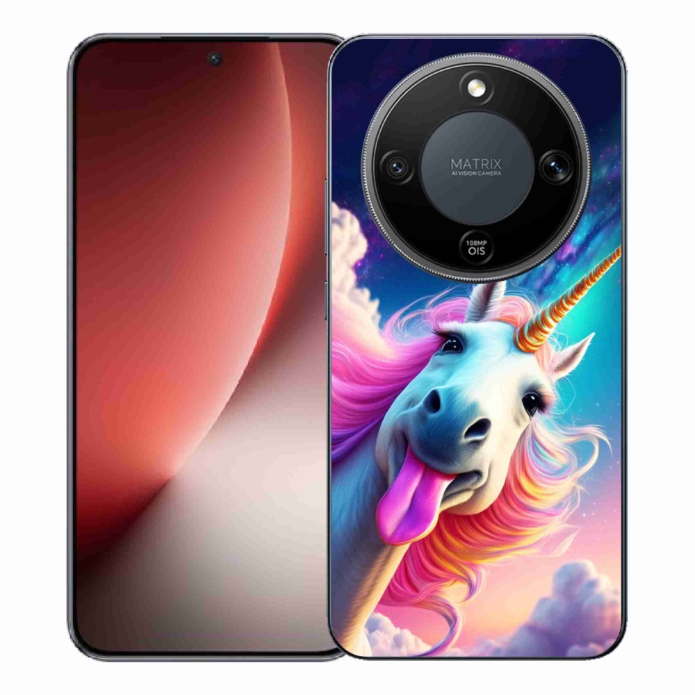 Gélový kryt mmCase na Honor Magic 8 Lite 5G - šialený jednorožec