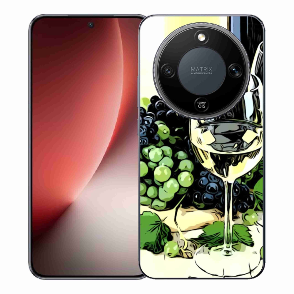 Gélový kryt mmCase na Honor Magic 8 Lite 5G - pohár vína