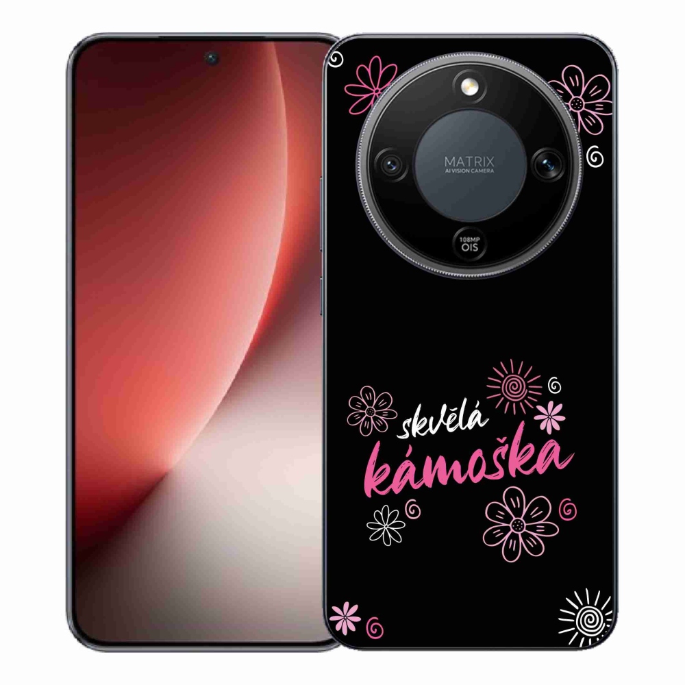 Gélový kryt mmCase na Honor Magic 8 Lite 5G - skvelá kamoška čierne pozadie