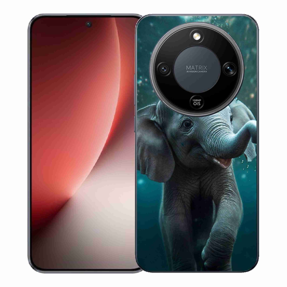 Gélový kryt mmCase na Honor Magic 8 Lite 5G - sloník pod vodou