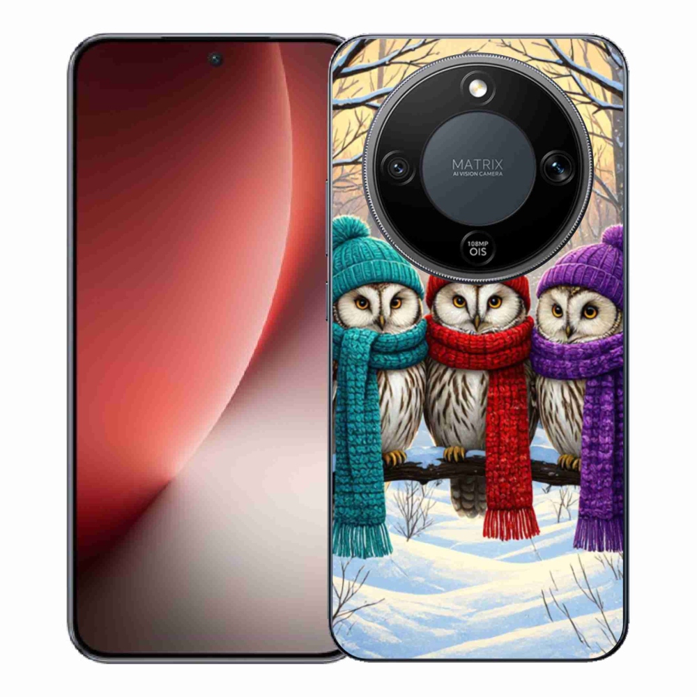 Gélový kryt mmCase na Honor Magic 8 Lite 5G - soví priatelia