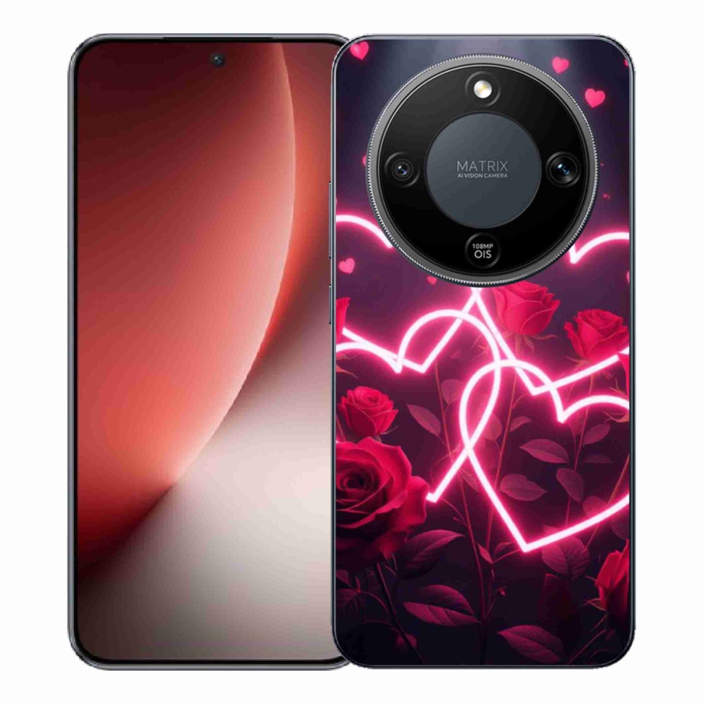 Gélový kryt mmCase na Honor Magic 8 Lite 5G - srdce lásky