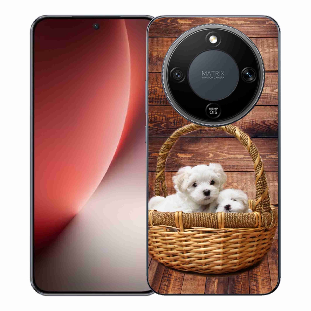 Gélový kryt mmCase na Honor Magic 8 Lite 5G - šteniatka