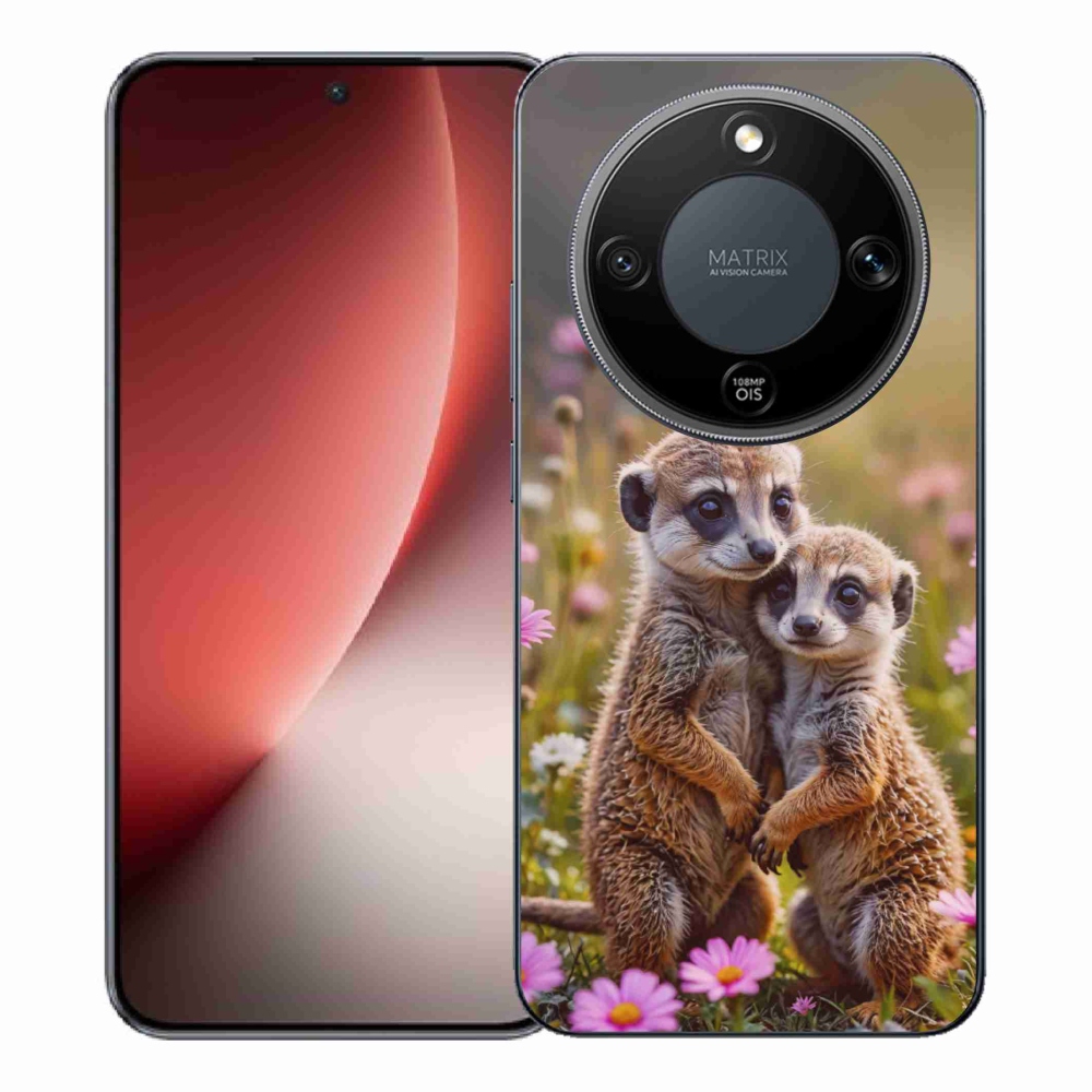 Gélový kryt mmCase na Honor Magic 8 Lite 5G - surikatí duo