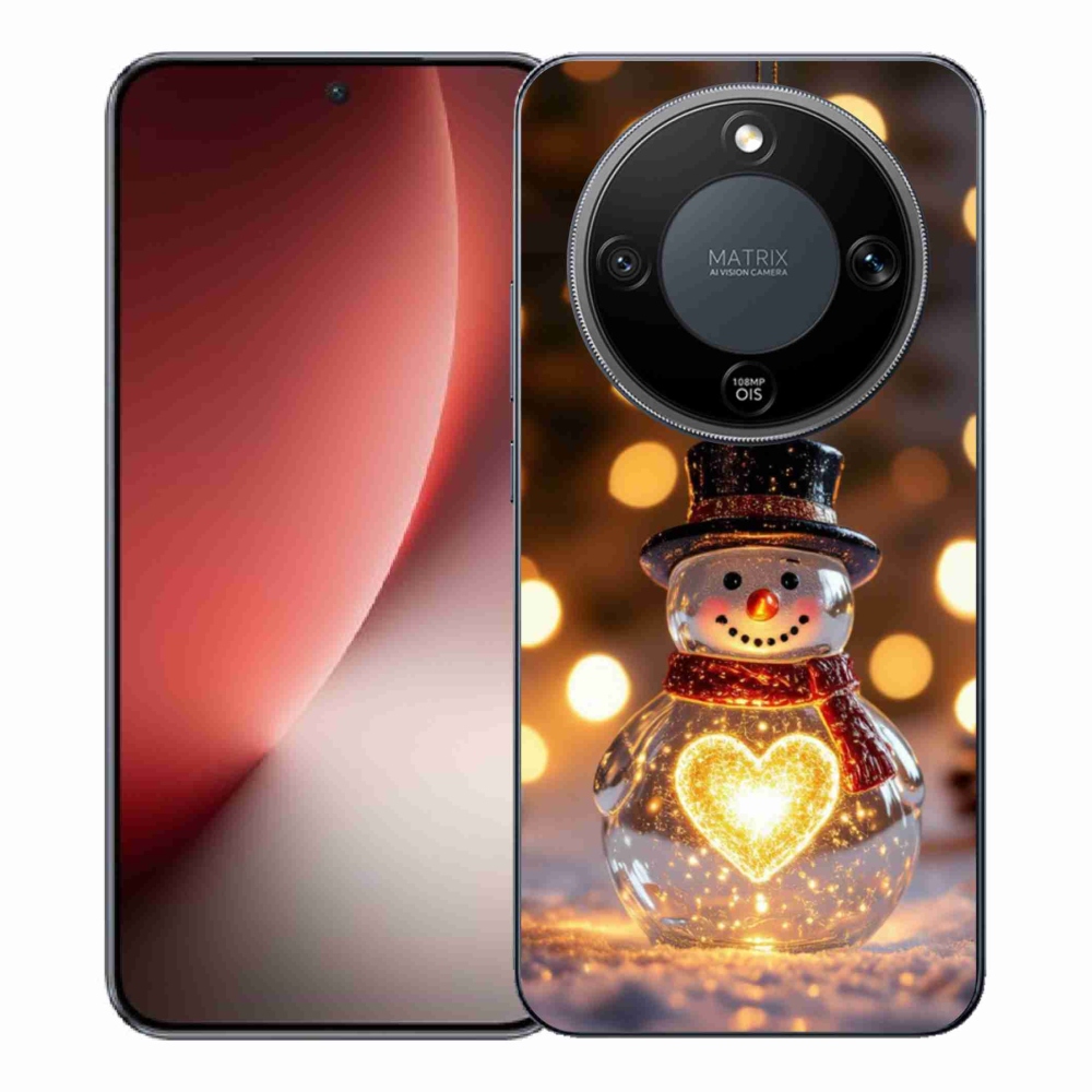 Gélový kryt mmCase na Honor Magic 8 Lite 5G - svietiaci vianočný snehuliak