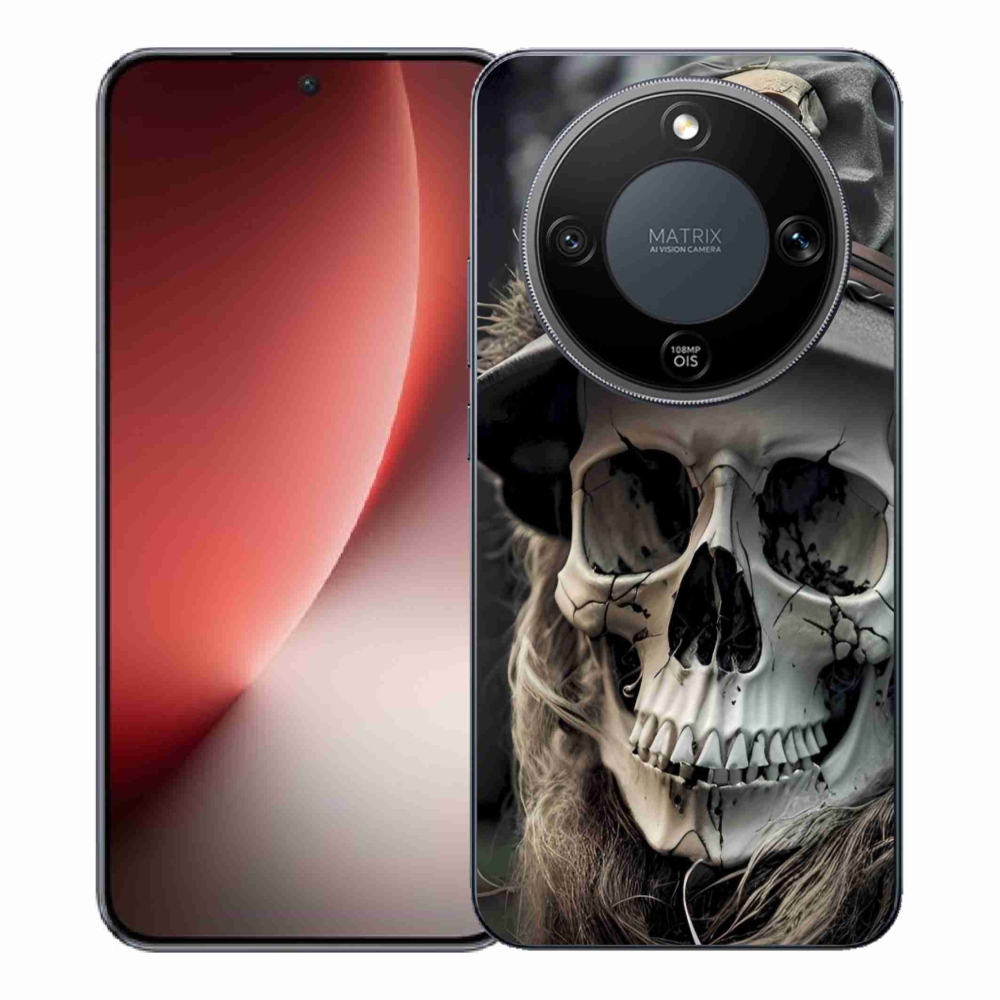 Gélový kryt mmCase na Honor Magic 8 Lite 5G - temná lebka