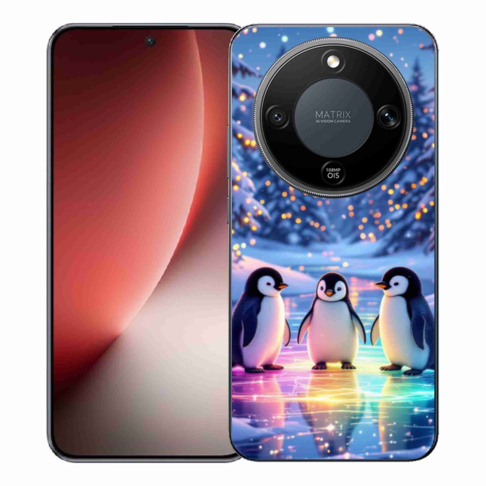 Gélový kryt mmCase na Honor Magic 8 Lite 5G - tučniaky