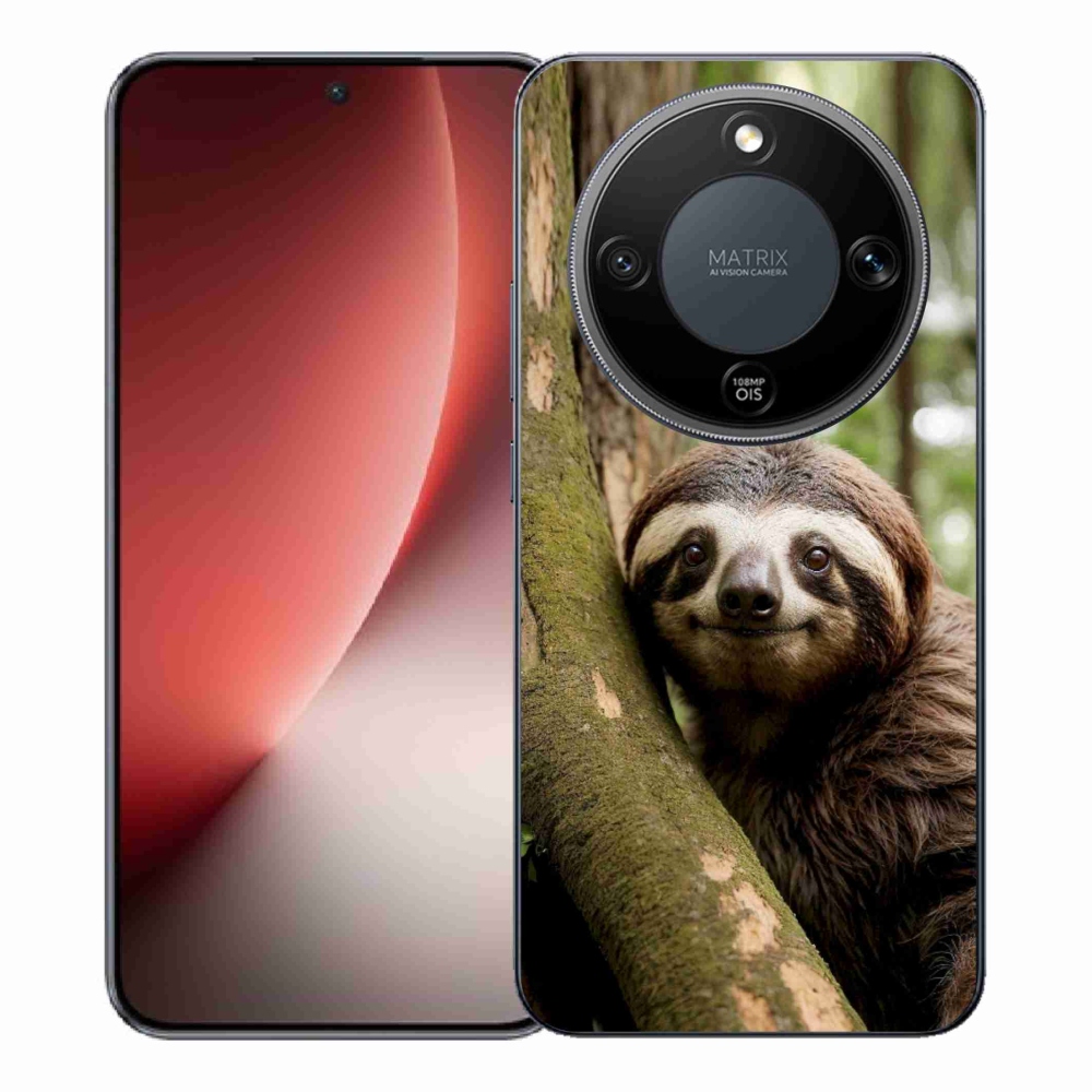 Gélový kryt mmCase na Honor Magic 8 Lite 5G - usmievavý leňochod