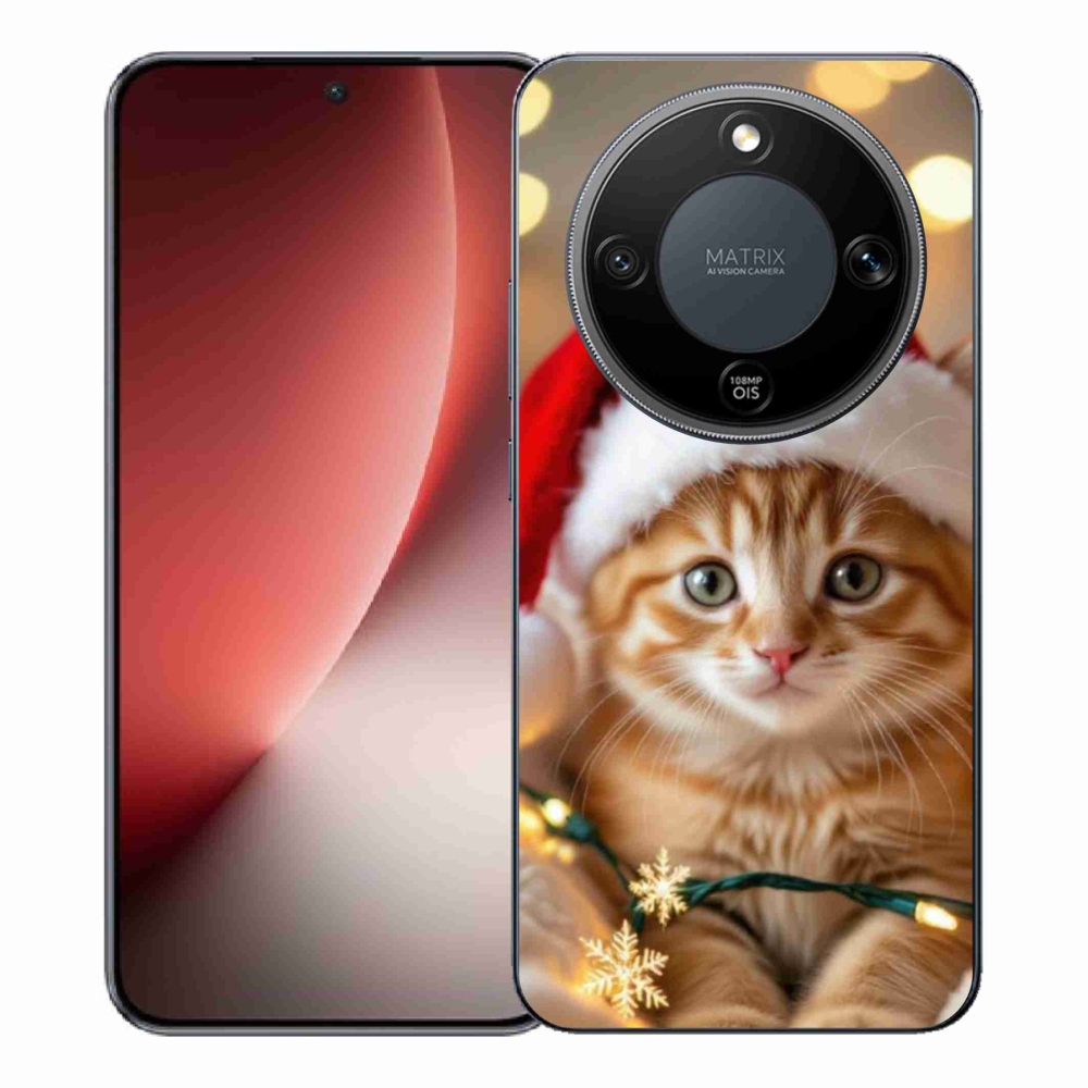 Gélový kryt mmCase na Honor Magic 8 Lite 5G - vianočné mačiatko