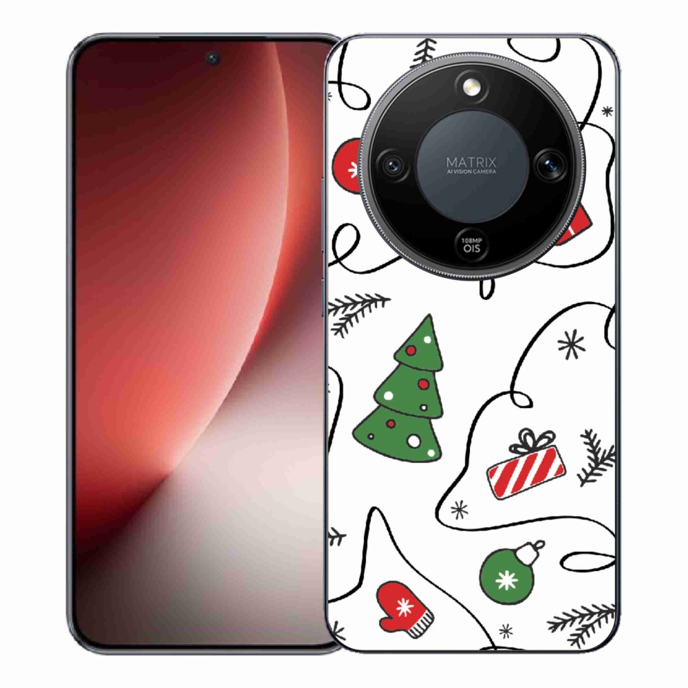 Gélový kryt mmCase na Honor Magic 8 Lite 5G - vianočné motívy