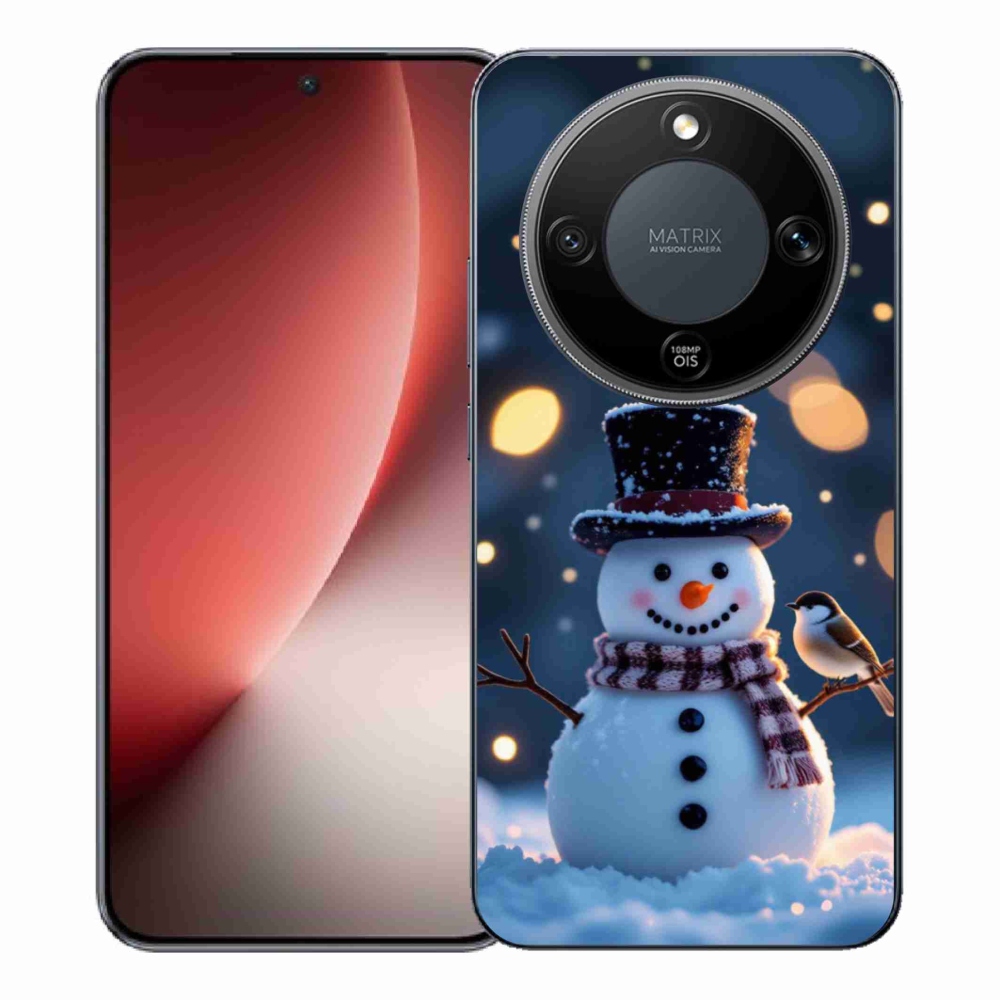 Gélový kryt mmCase na Honor Magic 8 Lite 5G - vianočný snehuliak