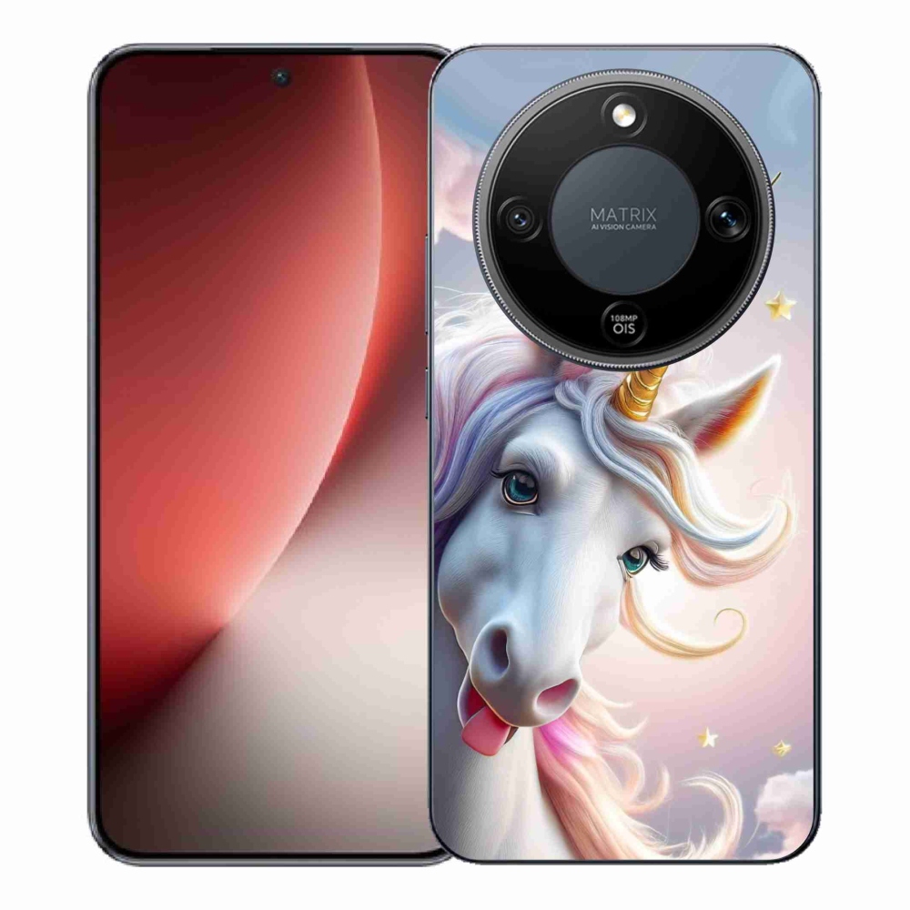 Gélový kryt mmCase na Honor Magic 8 Lite 5G - veselý jednorožec